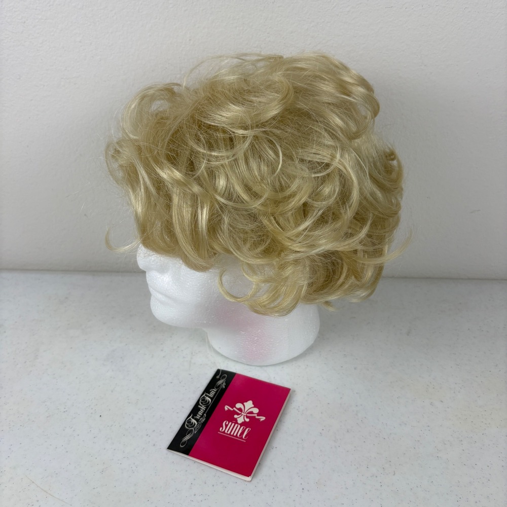 Sunee French Flair Wig SKE15 BOB Color‎ 613 Blonde Curly Synthetic Kanekalon